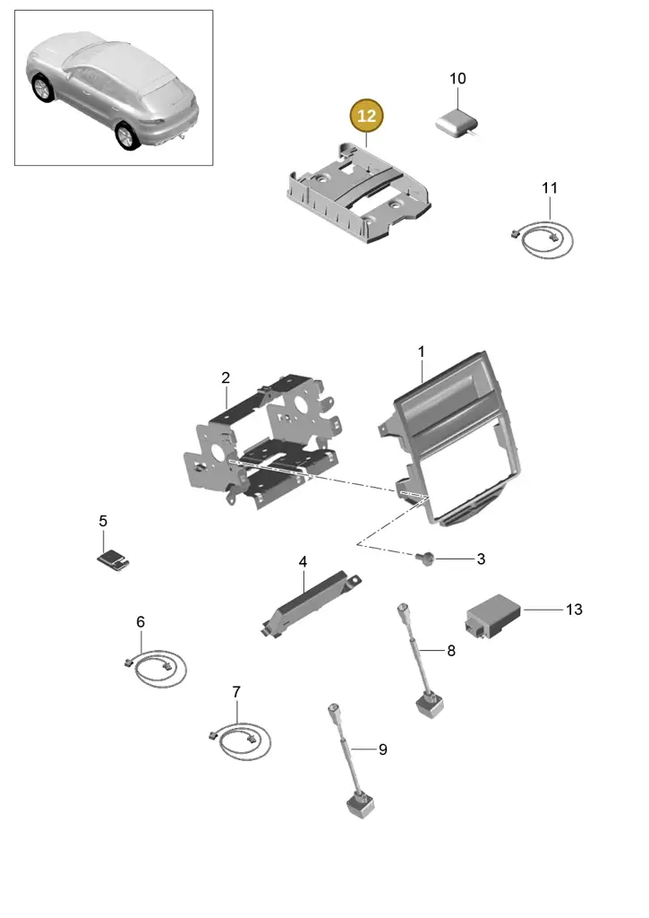 7PP919669B — Porsche Macan GTS (2013-2018) diagram p44911001, position 12
