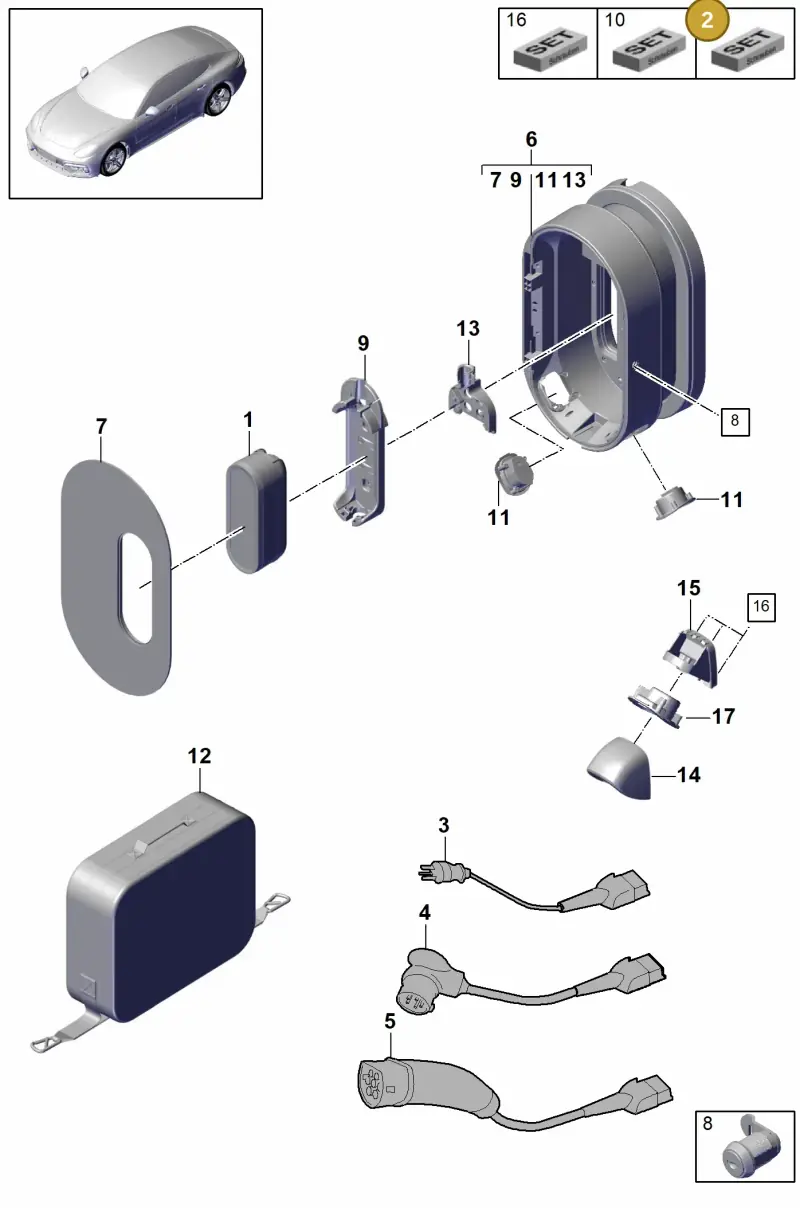 7PP919839 — Porsche Panamera 4 Hybrid (2016-2020) diagram p49901050, position 2