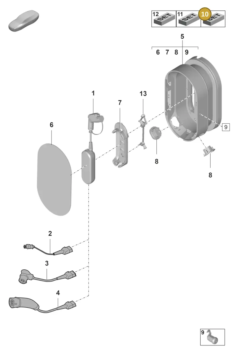 7PP919839 — Porsche Panamera 4 Hybrid (2020-2023) diagram p58901050, position 10