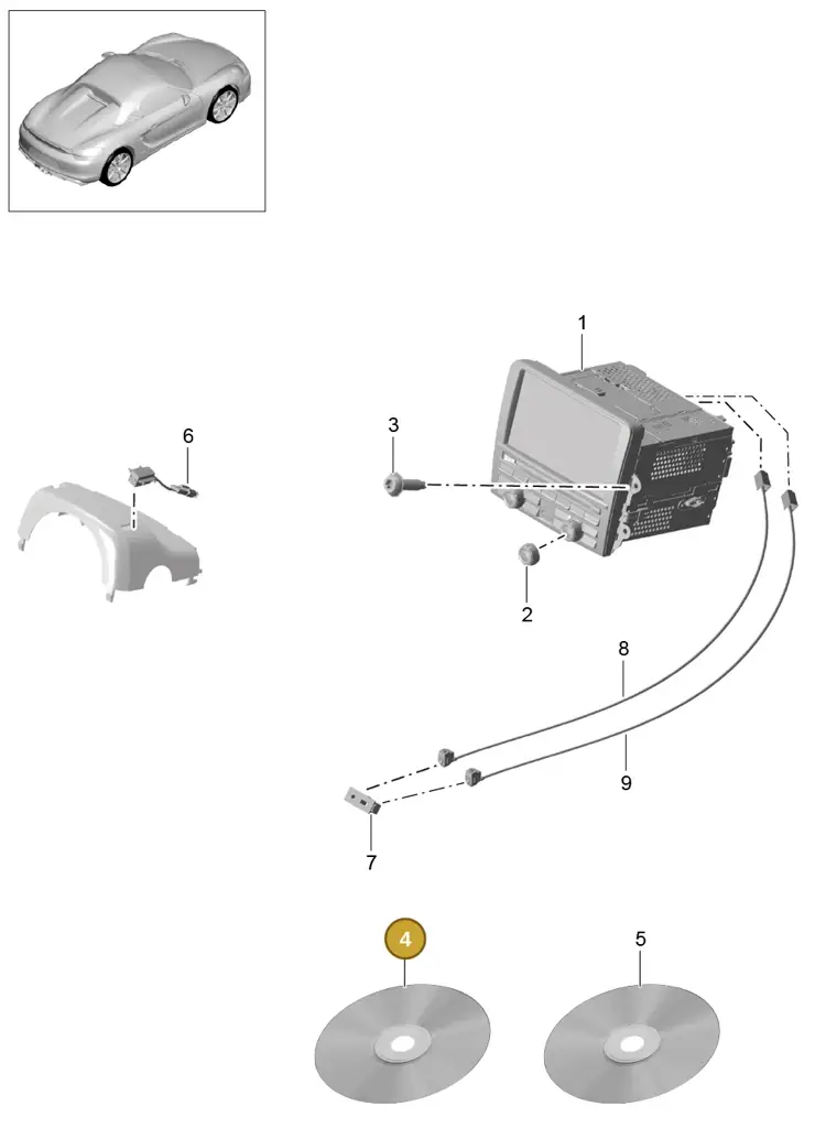 7PP919855 — Porsche Boxster Spyder (2015-2016) diagram p46911000, position 4