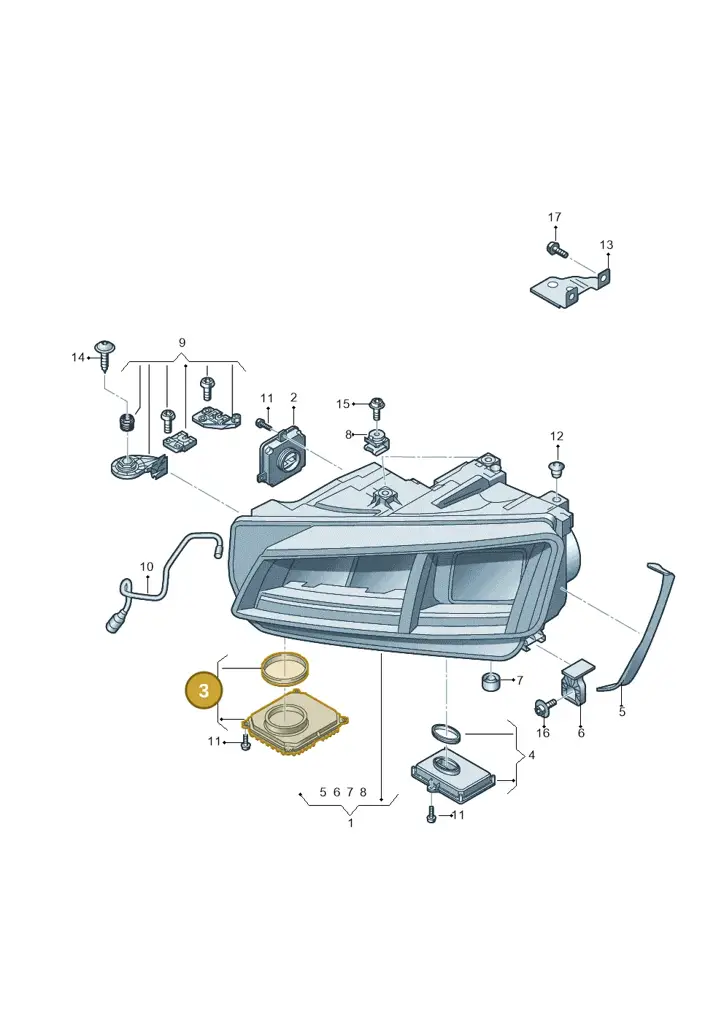 7PP941472K — Audi TT RS (2016-2023) diagram 850941050, position 3