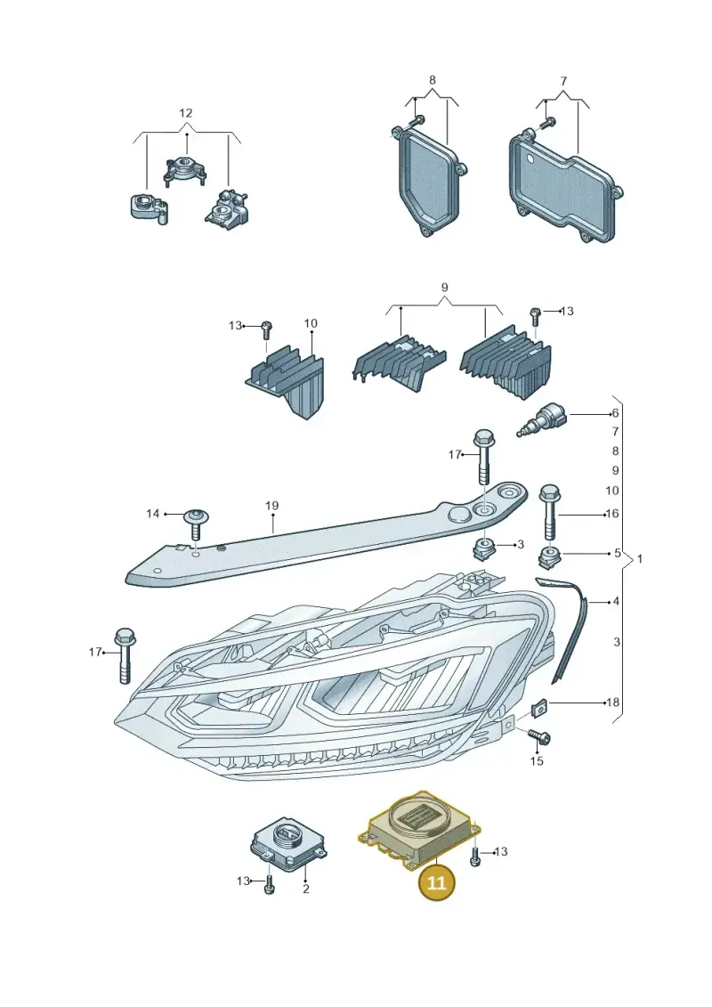 7PP941571AC — Volkswagen Touran (2015-2025) diagram 869941100, position 11