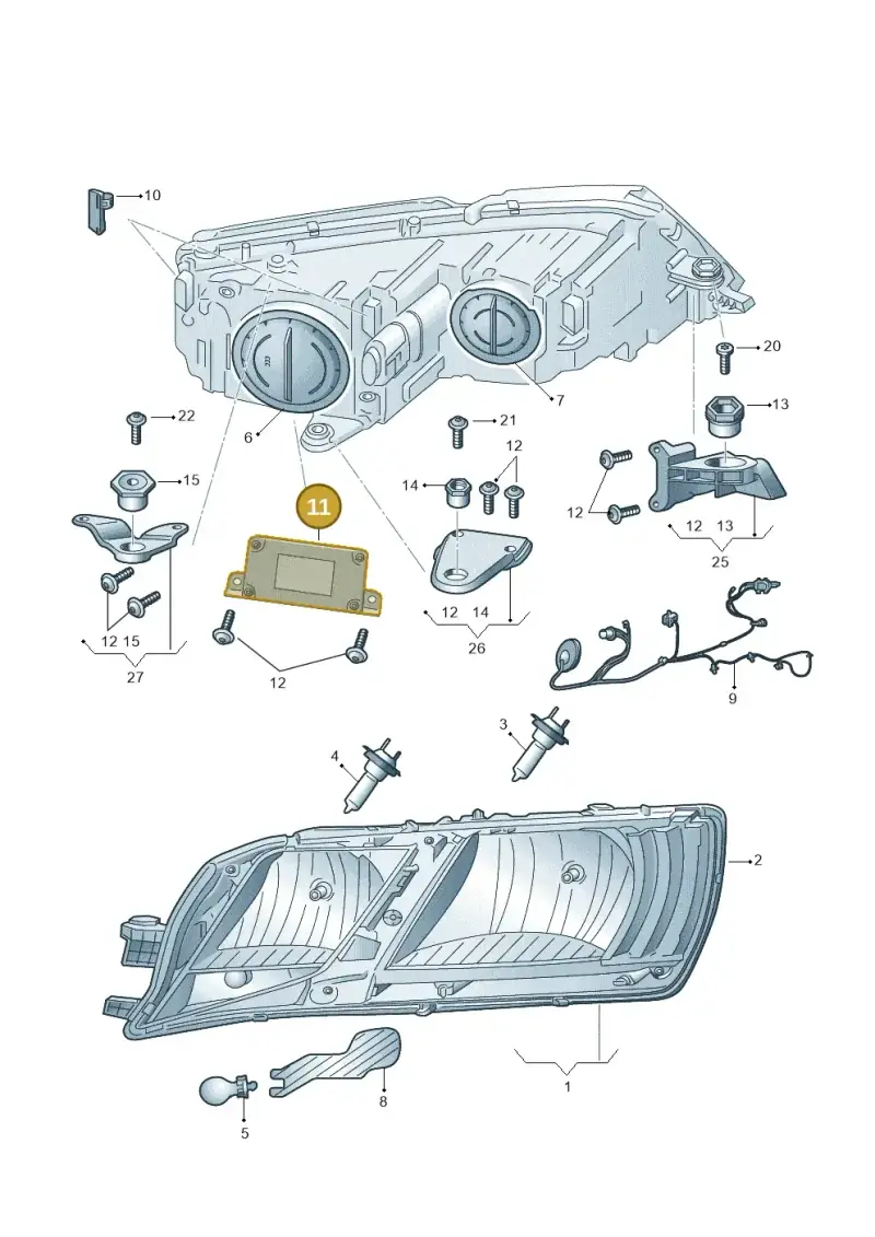 7PP941597CA — Skoda Octavia (2017-2020) diagram 805941000, position 11
