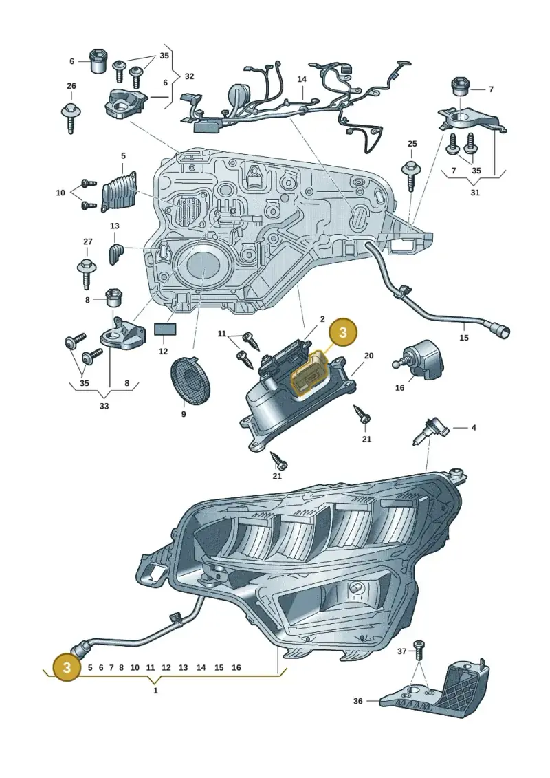 7PP941597CA — Skoda Karoq (2017-2023) diagram 834941002, position 3