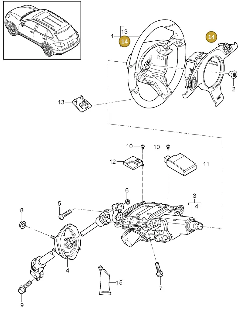 7PP959537AL8Y0 — Porsche Cayenne (2010-2018) diagram p37403030, position 14