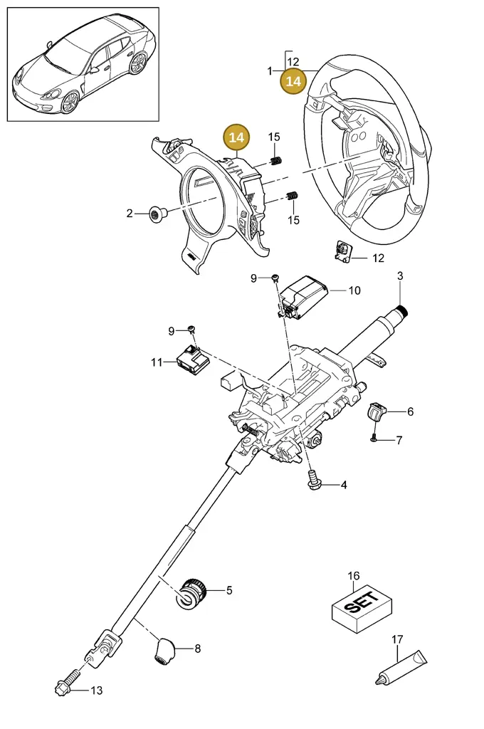 7PP959537AM7X0 — Porsche Panamera (2009-2016) diagram p35403053, position 14