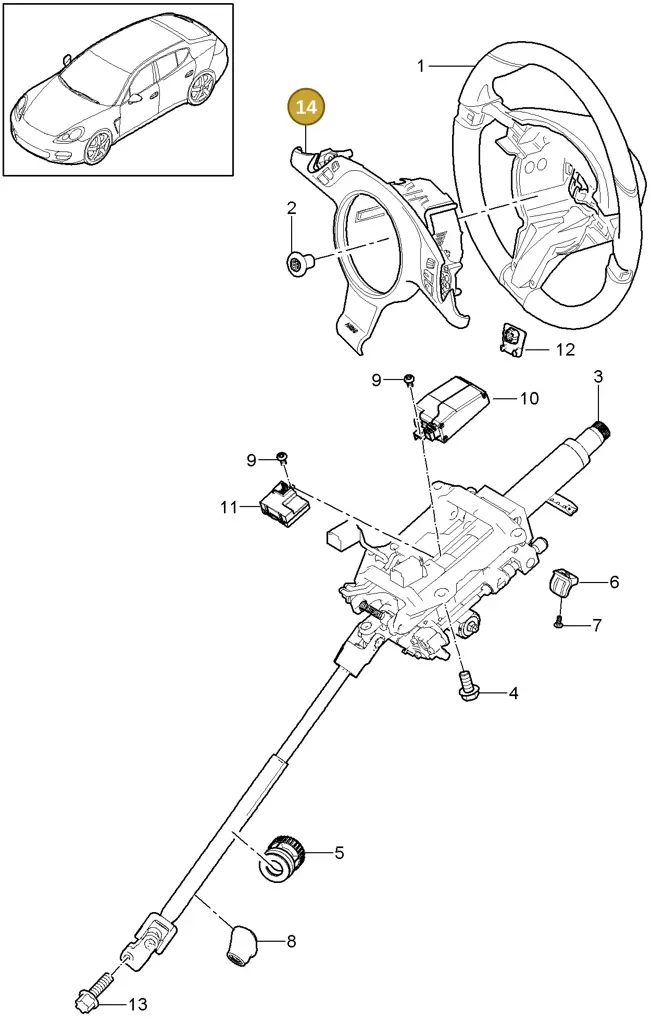 7PP959537AN2S0 — Porsche Panamera (2009-2016) diagram p35403051, position 14