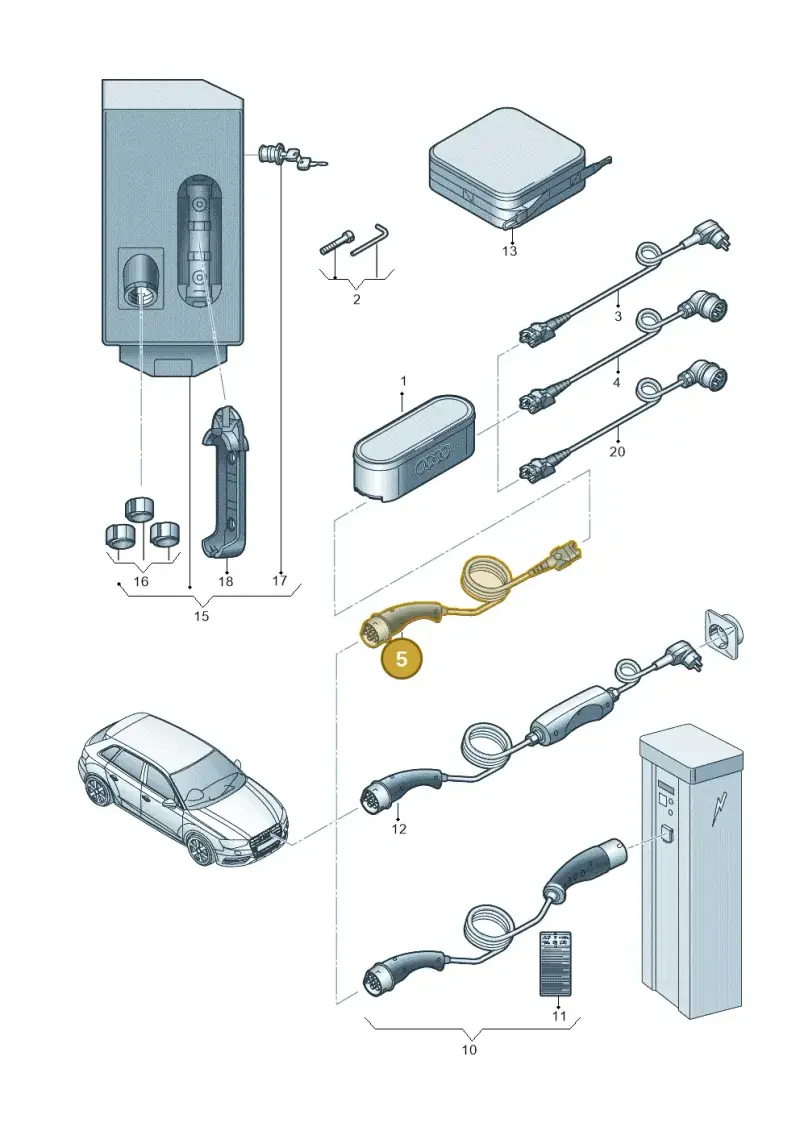 7PP971676 — Audi A3 Sportback (2012-2016) diagram 745971600, position 5