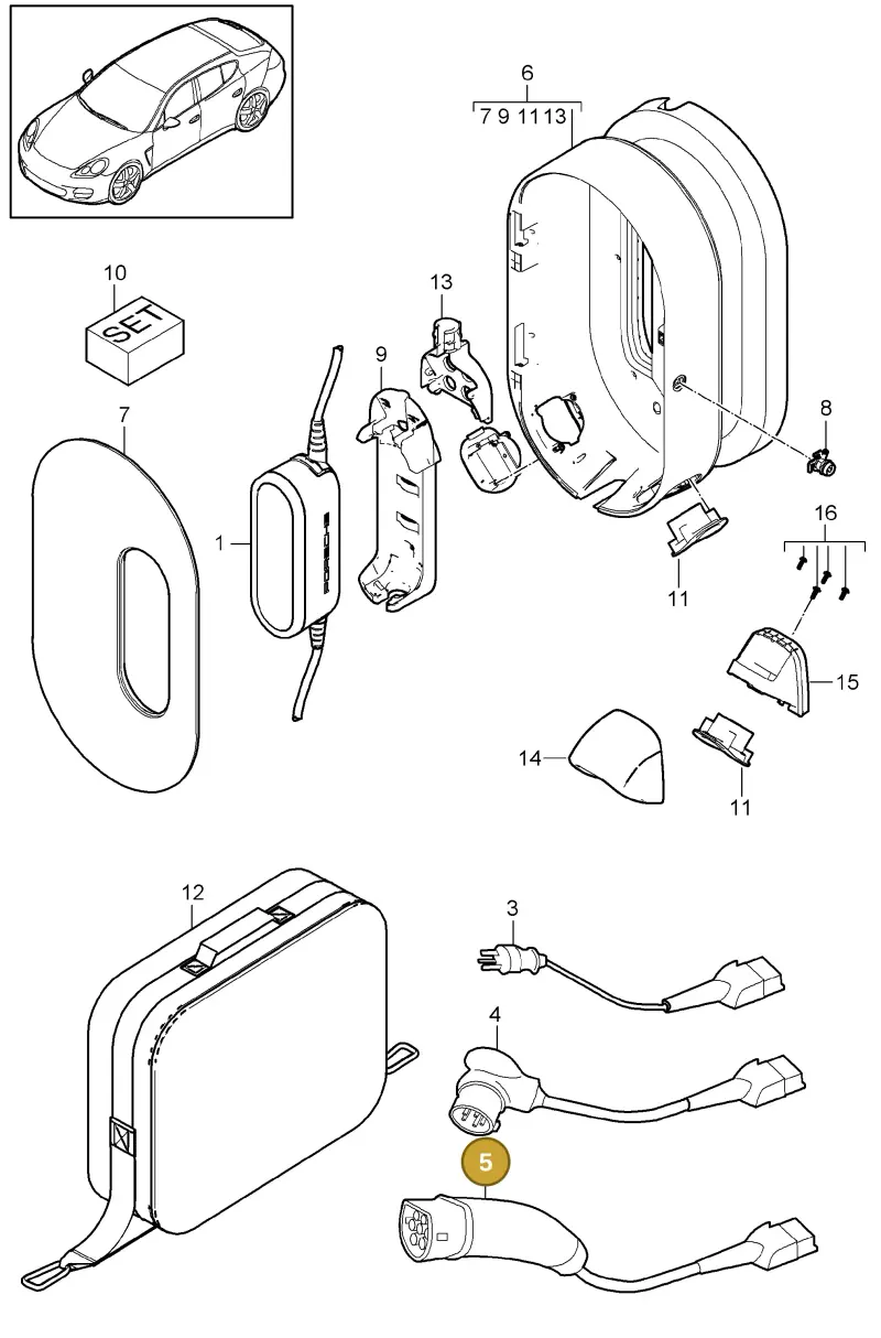 7PP971676A — Porsche Panamera (2009-2016) diagram p35901050, position 5
