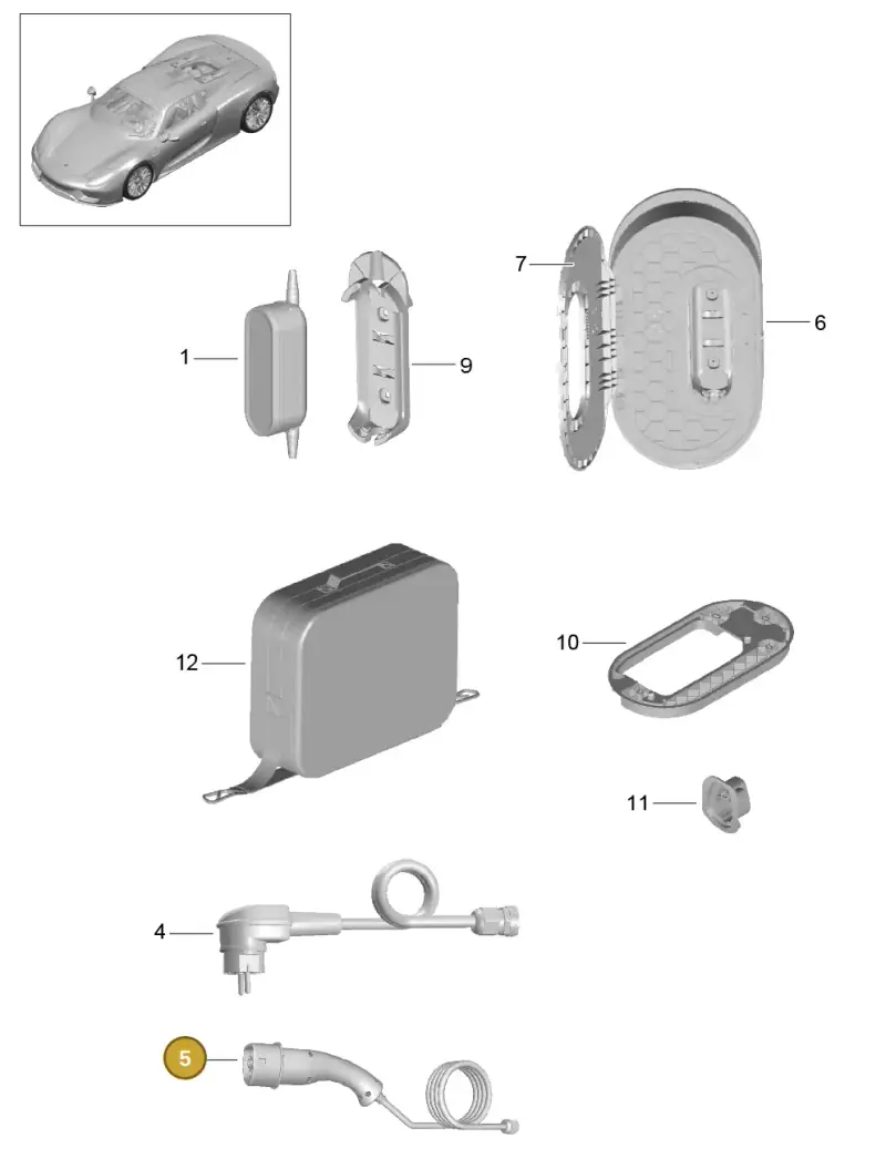 7PP971676A — Porsche 918 Spyder (2014-2015) diagram p43901050, position 5