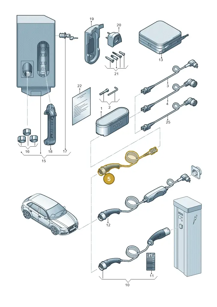 7PP971676AJ — Audi A3 Sportback (2016-2020) diagram 890970000, position 5