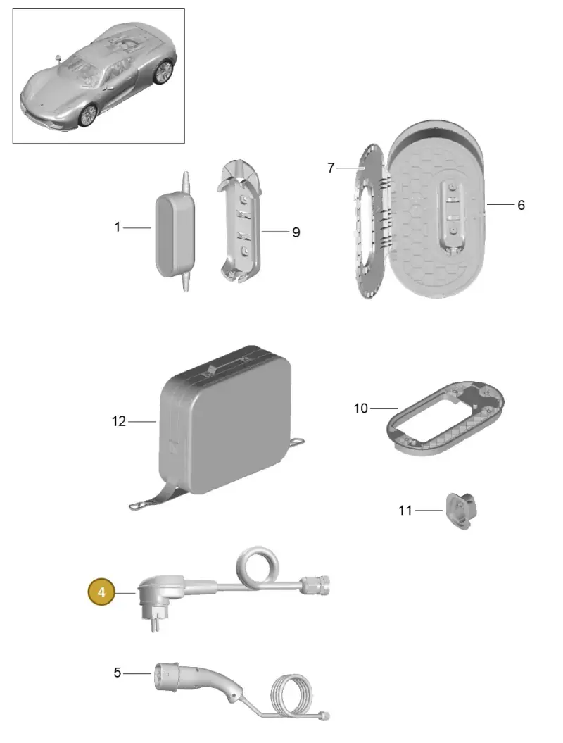 7PP971678AE — Porsche 918 Spyder (2014-2015) diagram p43901050, position 4