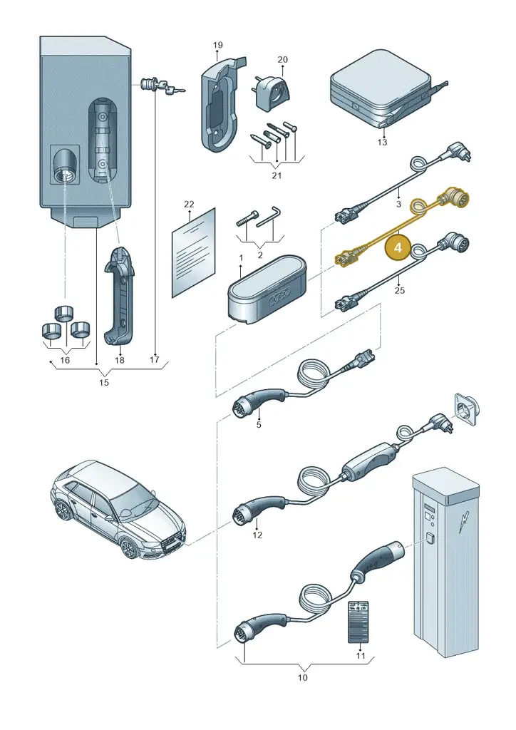 7PP971678AE — Audi A3 Sportback (2016-2020) diagram 890970000, position 4