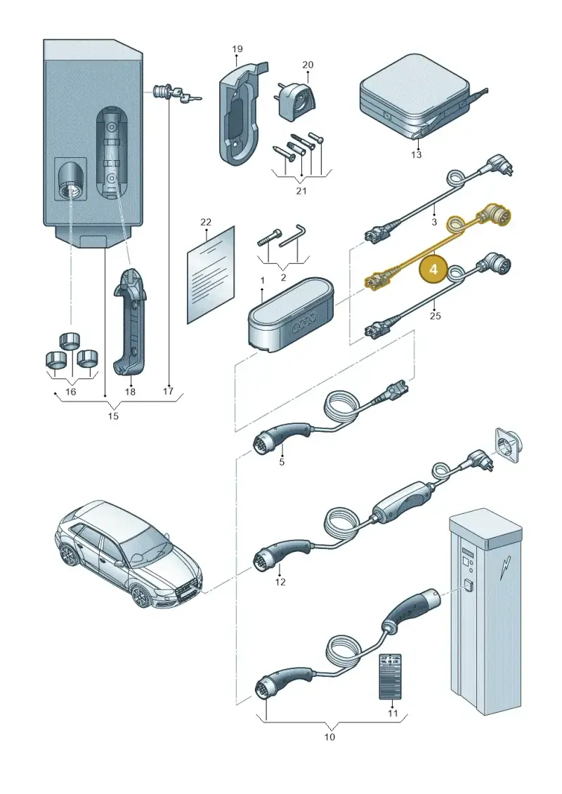 7PP971678AE — Audi A3 Sportback (2016-2020) diagram 890970000, position 4