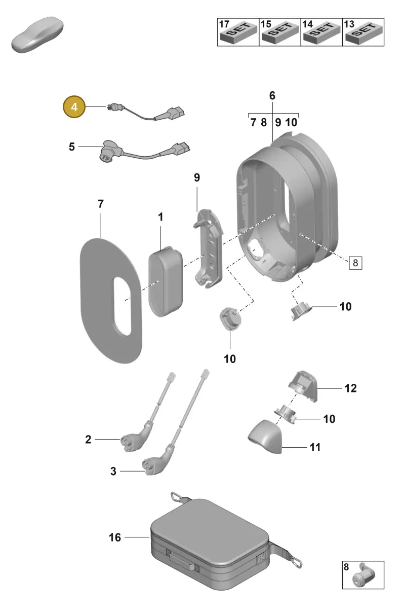7PP971678CA — Porsche Taycan Sport Turismo (2019-2024) diagram p56251370, position 4