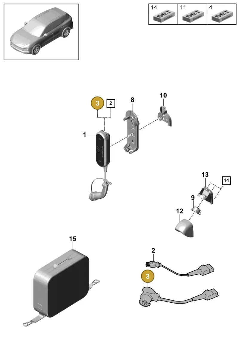 7PP971678CL — Porsche Cayenne (2017-2023) diagram p51901190, position 3