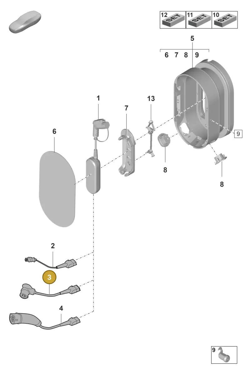 7PP971678CL — Porsche Panamera (2020-2023) diagram p58901050, position 3