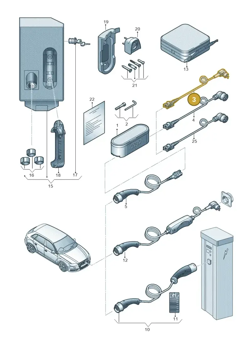 7PP971678C — Audi A3 Sportback (2016-2020) diagram 890970000, position 3