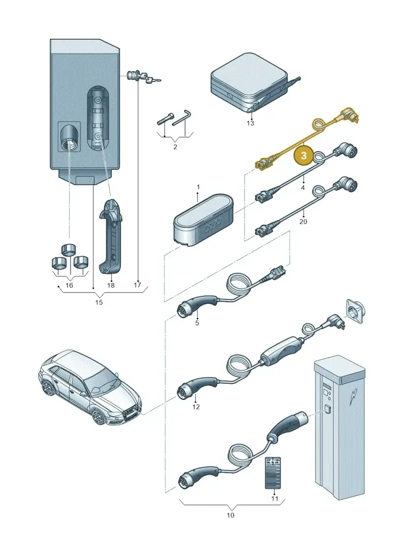 7PP971678N — Audi A3 Sportback (2012-2016) diagram 745971600, position 3