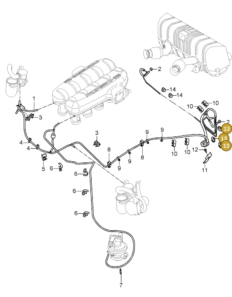811611797 — Porsche Carrera GT (2003-2006) diagram p25107015, position 13