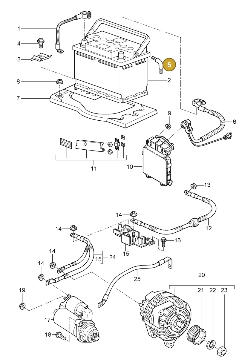 893915507 — Porsche Cayman S (2005-2008) diagram p28902005, position 5