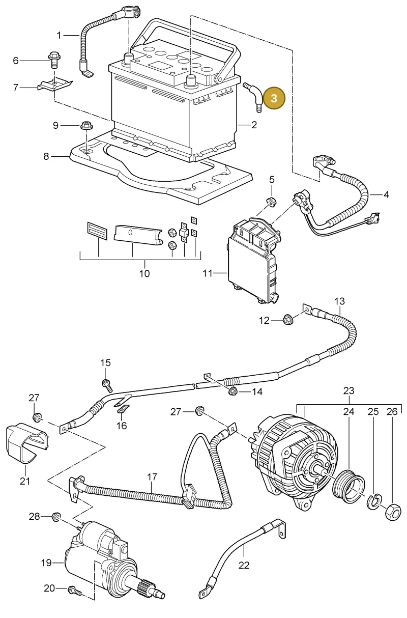 893915507 — Porsche GT3 RS (2006-2011) diagram p29902005, position 3
