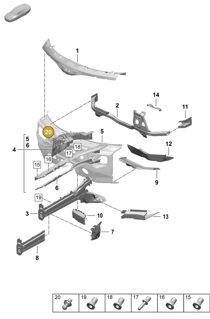 895827439D — Porsche Taycan Sport Turismo (2023-) diagram p64801110, position 20