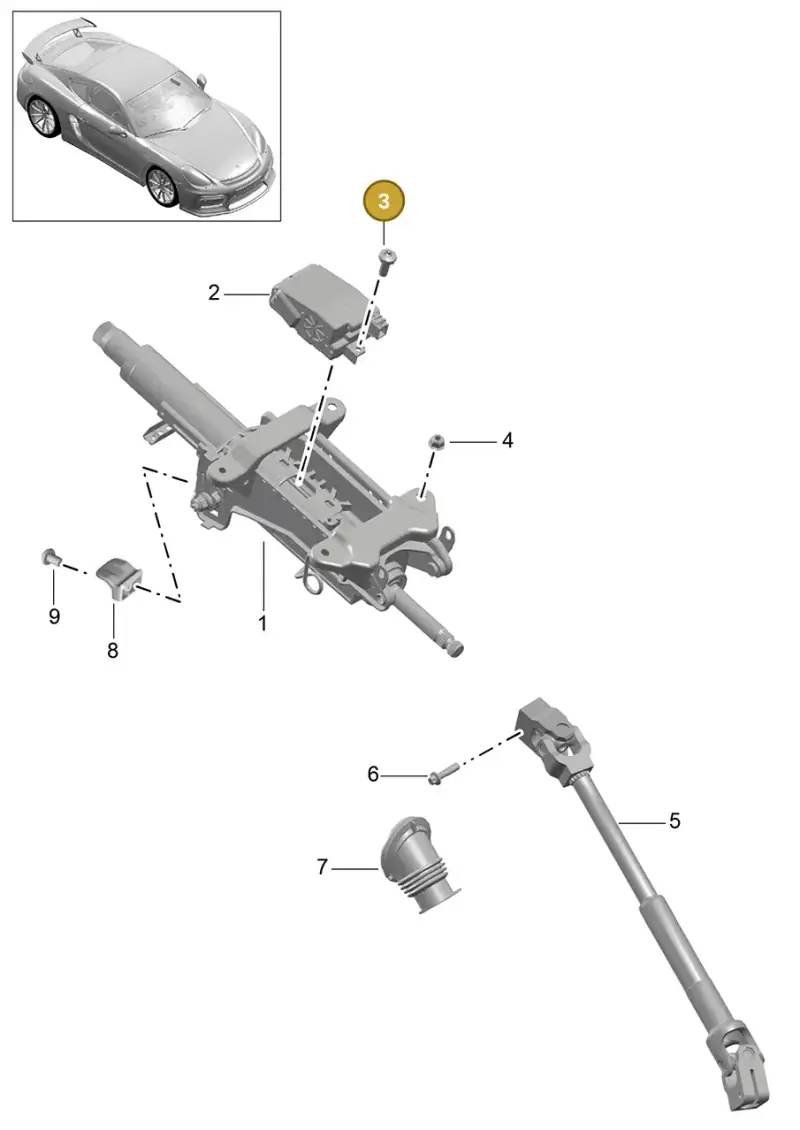 8E0035413 — Porsche Cayman GT4 (2015-2016) diagram p45403006, position 3