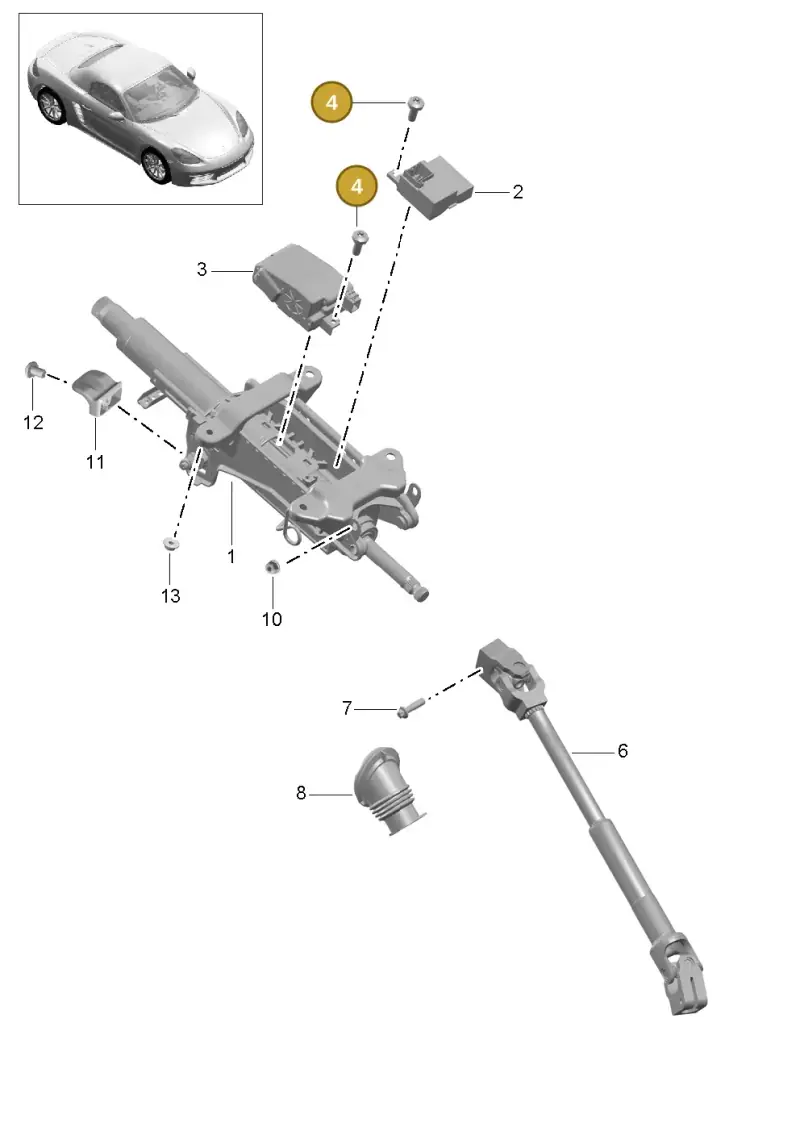 8E0035413 — Porsche Boxster (2016-) diagram p48403006, position 4