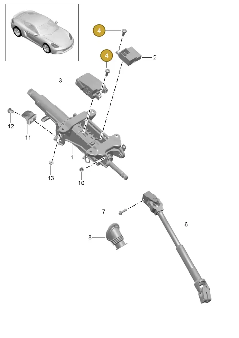 8E0035413 — Porsche Cayman (2016-) diagram p50403060, position 4