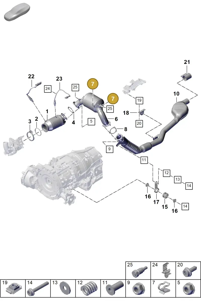 8E0131545 — Porsche Cayenne Hybrid Coupe (2023-) diagram p60202200, position 7