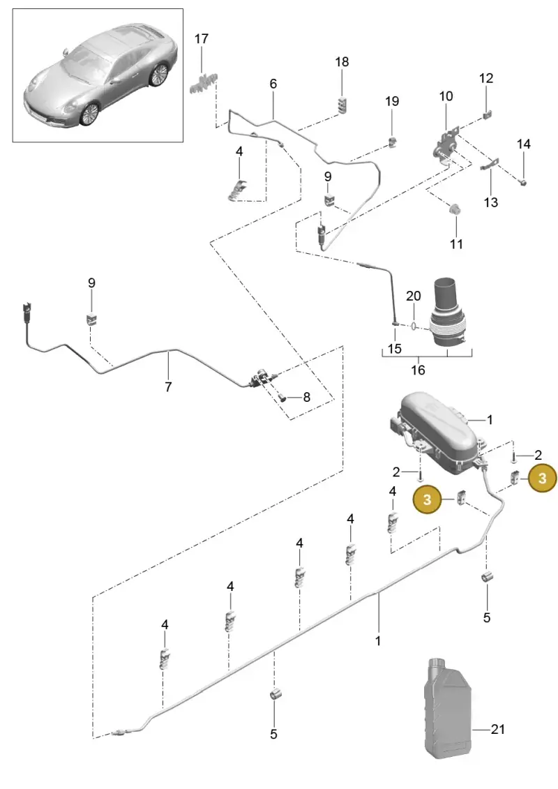 8E0611797D — Porsche 991 II Carrera 4 (2016-2019) diagram p47402003, position 3