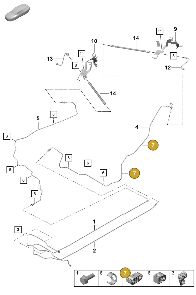 8E0611797D — Porsche Boxster Spyder (2019-) diagram p54604020, position 7