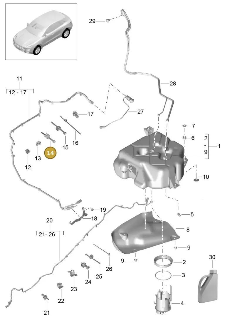 8E0971818A — Porsche Macan GTS (2013-2018) diagram p44201080, position 14