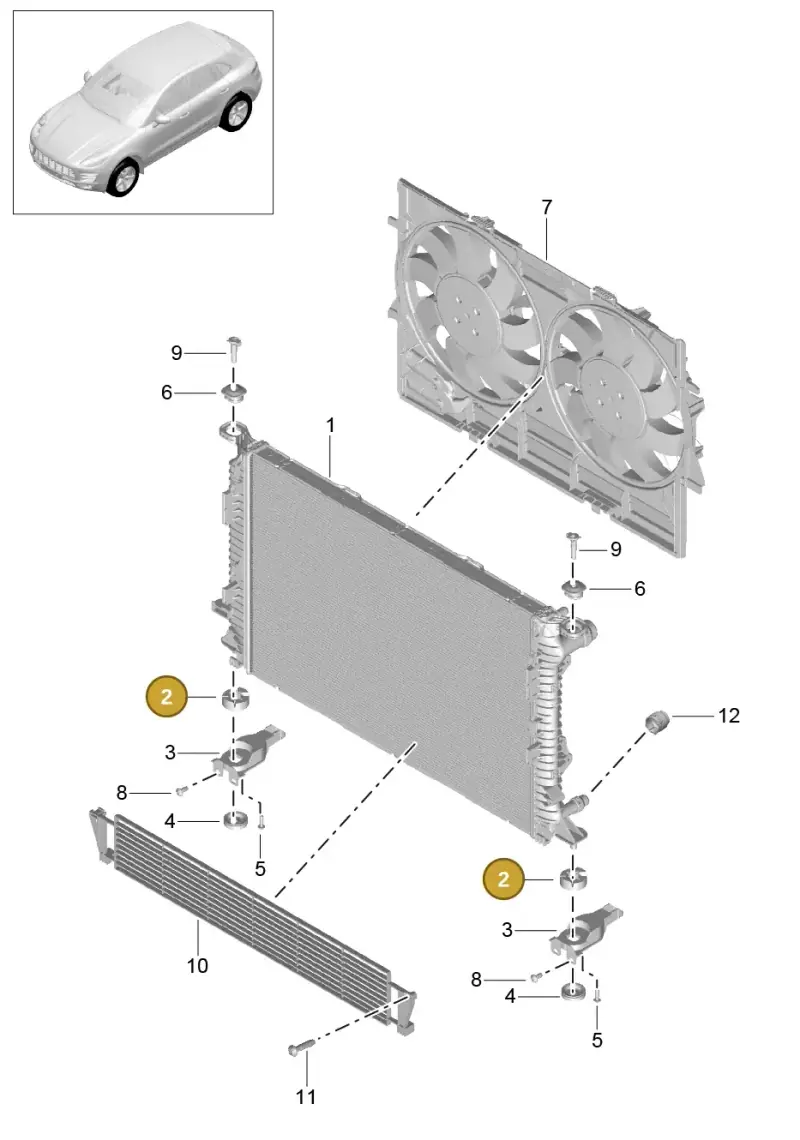 8K0121276A — Porsche Macan GTS (2013-2018) diagram p44105035, position 2
