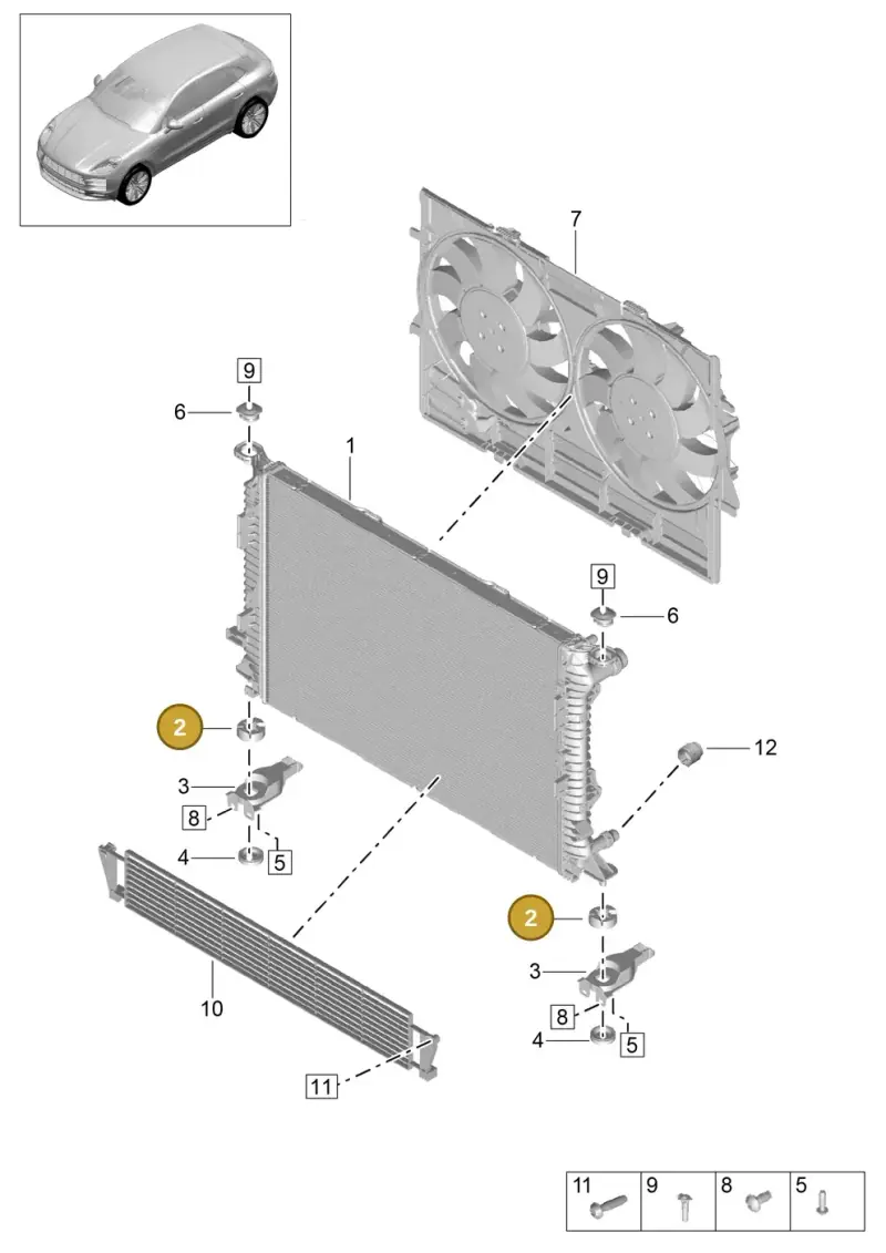 8K0121276A — Porsche Macan R4 TFSI (2018-) diagram p52000116, position 2