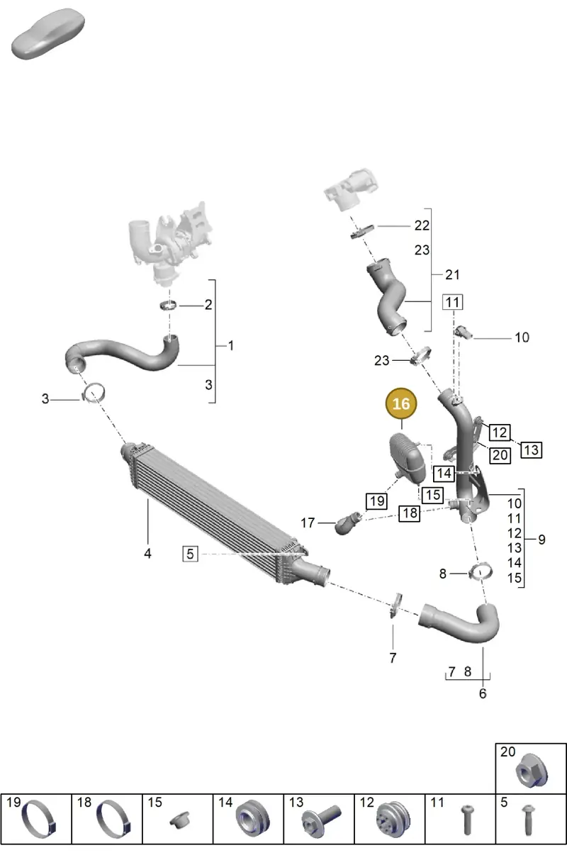 8K0129955A — Porsche Macan R4 TFSI (2018-) diagram p52000024, position 16