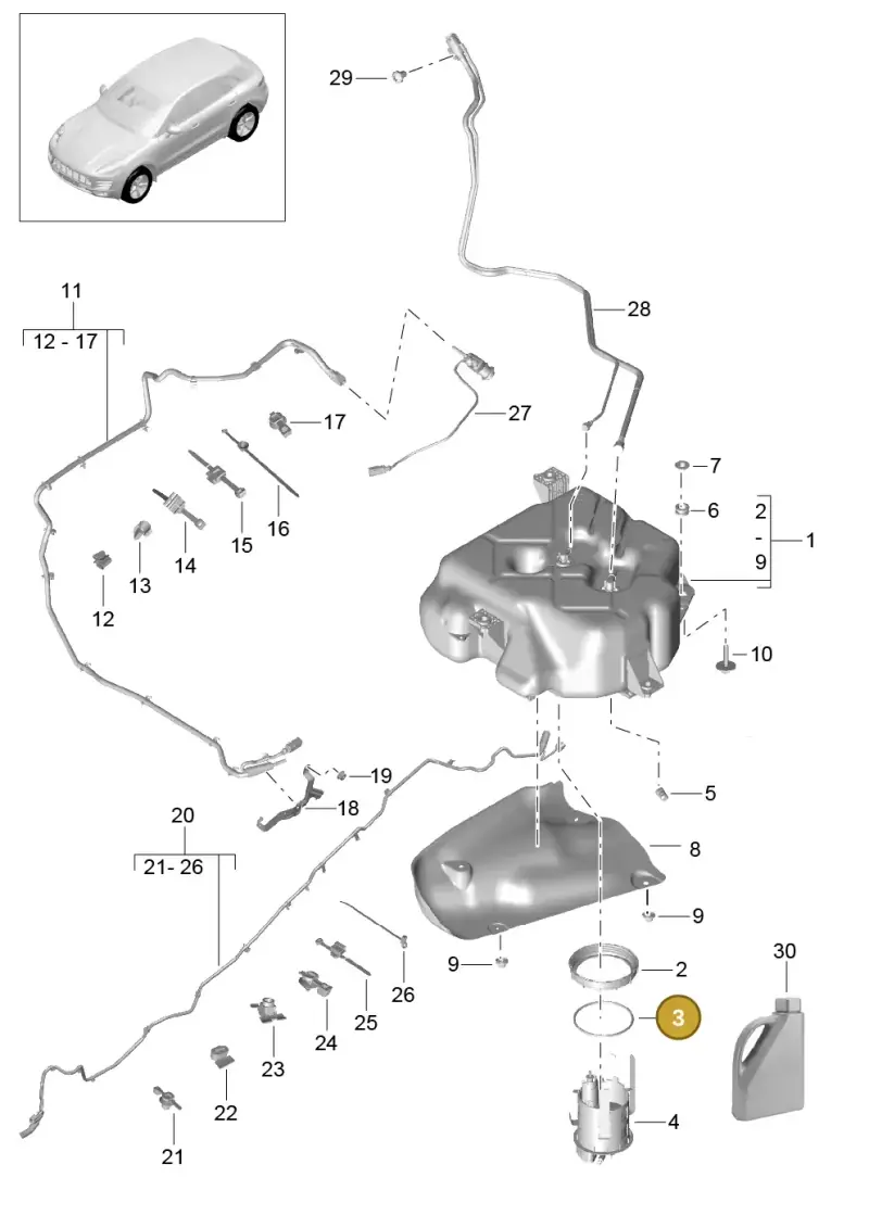 8K0131357 — Porsche Macan GTS (2013-2018) diagram p44201080, position 3