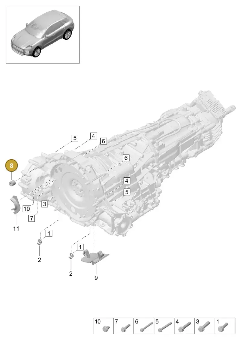 8K0145198 — Porsche Macan R4 TFSI (2018-) diagram p52306010, position 8
