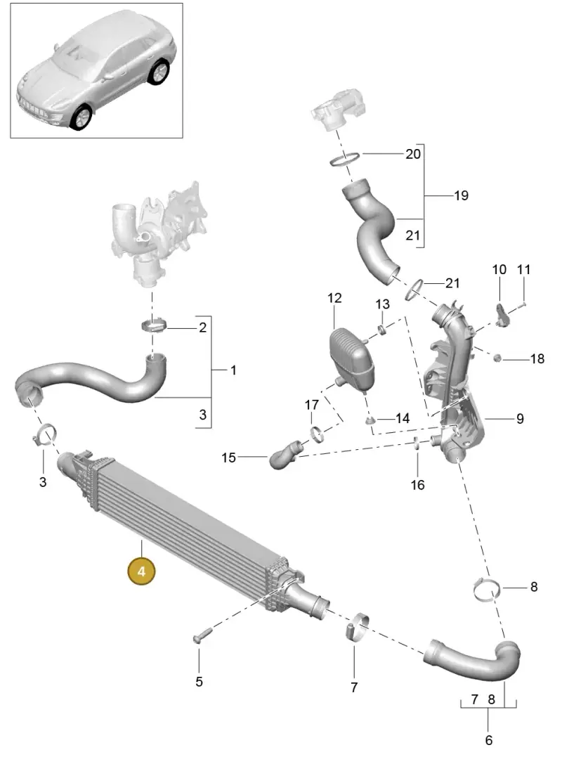8K0145805P — Porsche Macan GTS (2013-2018) diagram p44107076, position 4