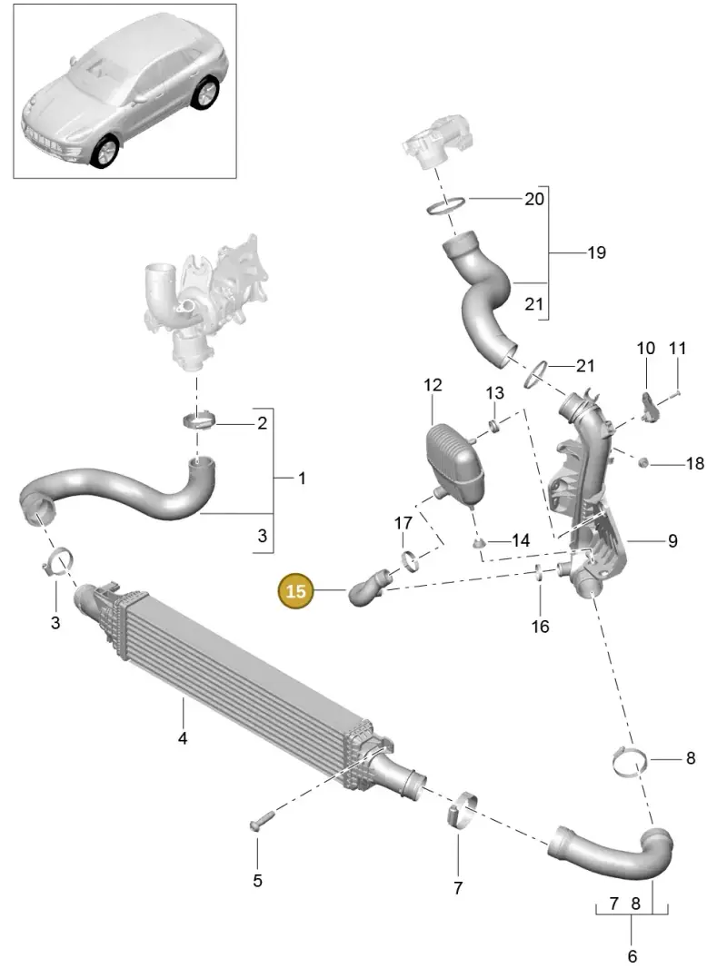 8K0145832B — Porsche Macan GTS (2013-2018) diagram p44107076, position 15