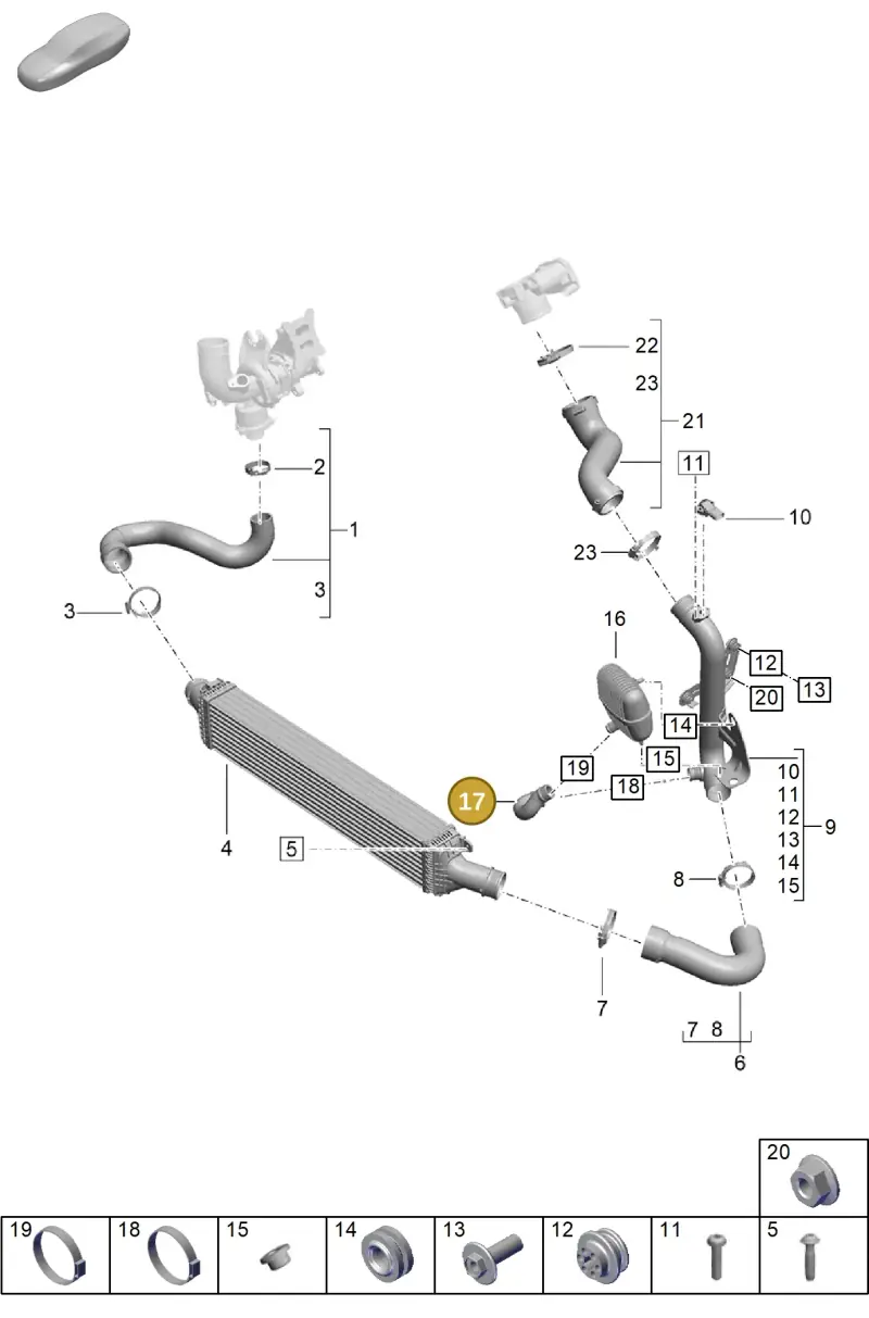 8K0145832B — Porsche Macan R4 TFSI (2018-) diagram p52000024, position 17