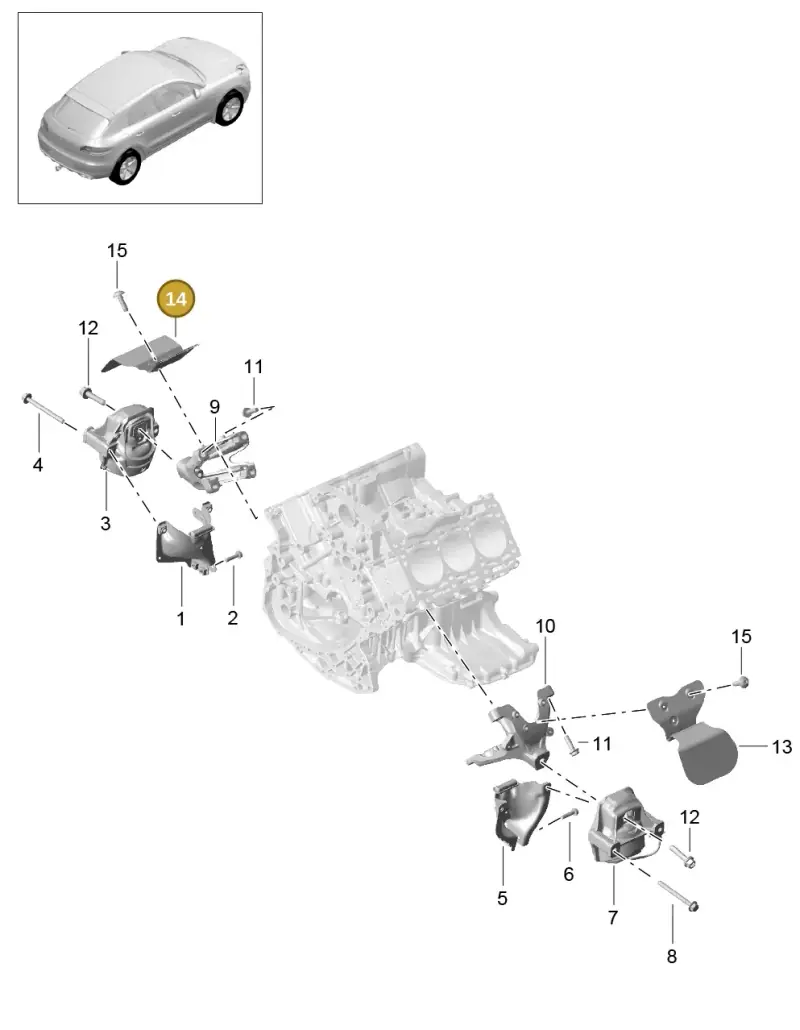 8K0199387S — Porsche Macan GTS (2013-2018) diagram p44109020, position 14