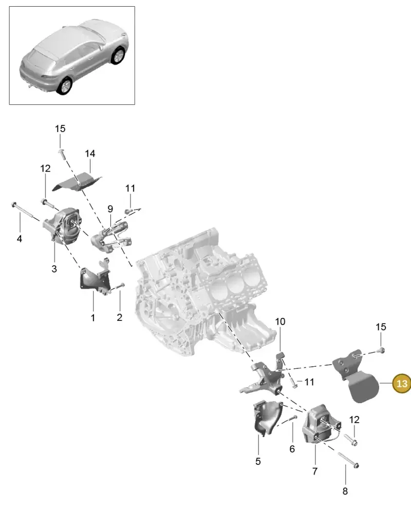 8K0199388BD — Porsche Macan GTS (2013-2018) diagram p44109020, position 13