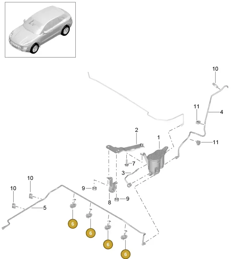 8K0201449Q — Porsche Macan GTS (2013-2018) diagram p44201050, position 6