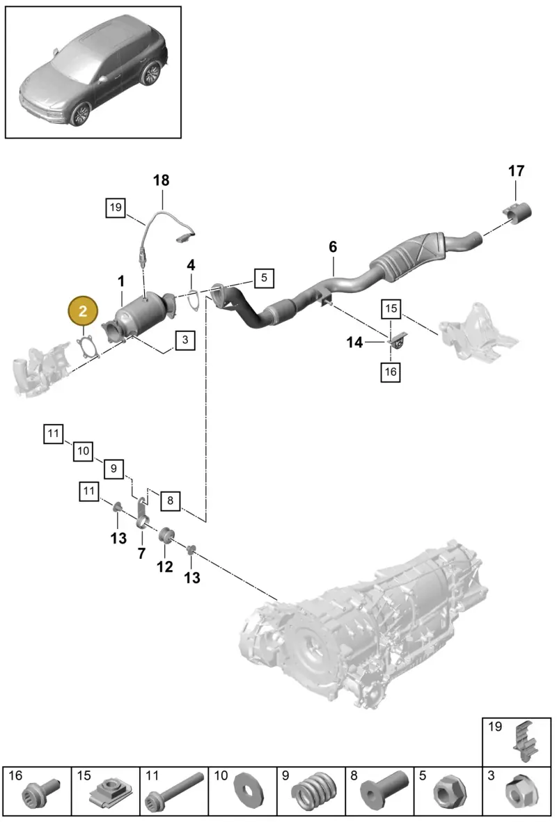 8K0253115L — Porsche Cayenne Diesel V6 (2017-2023) diagram p51202095, position 2