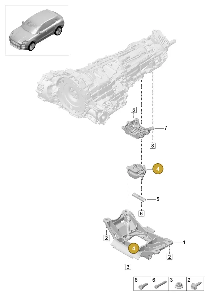8K0399151DB — Porsche Macan R4 TFSI (2018-) diagram p52306100, position 4
