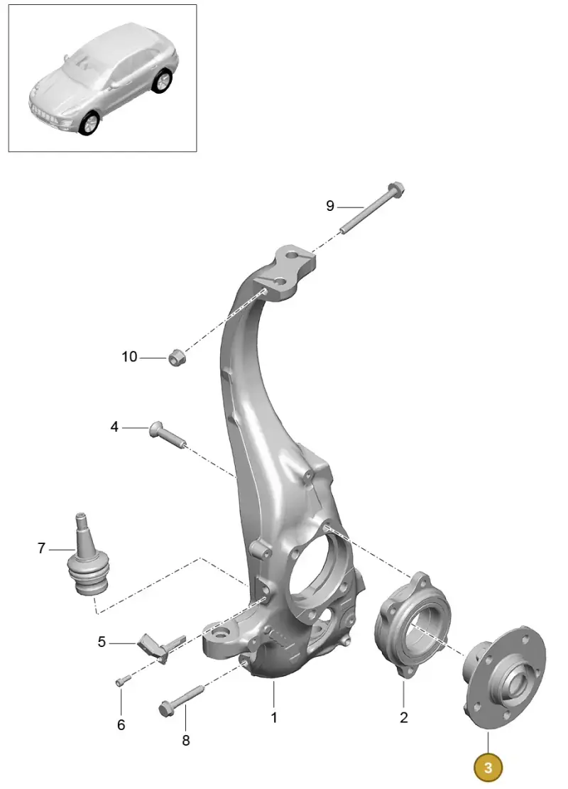 8K0407613B — Porsche Macan GTS (2013-2018) diagram p44401010, position 3