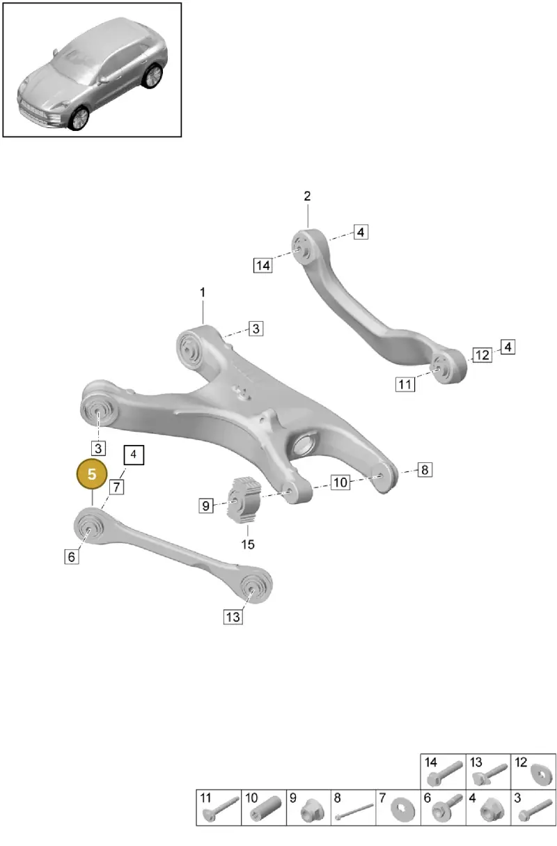 8K0501529L — Porsche Macan R4 TFSI (2018-) diagram p52501010, position 5