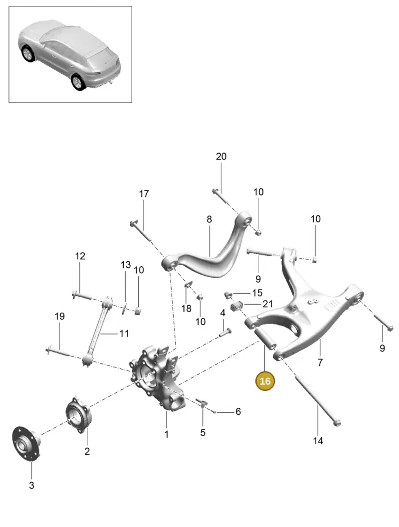 8K0505139F — Porsche Macan GTS (2013-2018) diagram p44501000, position 16